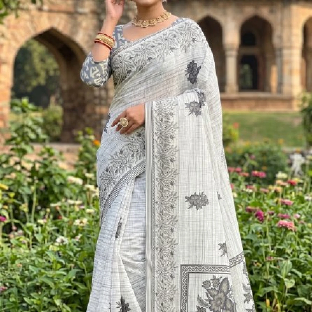 Preety Enterprise Beutiful Bagru Printed Sarees Primum Mulmul Cotton 1012