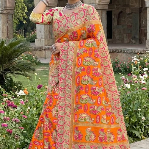 Preety Enterprise Beutiful Bagru Printed Sarees Primum Mulmul Cotton 1016