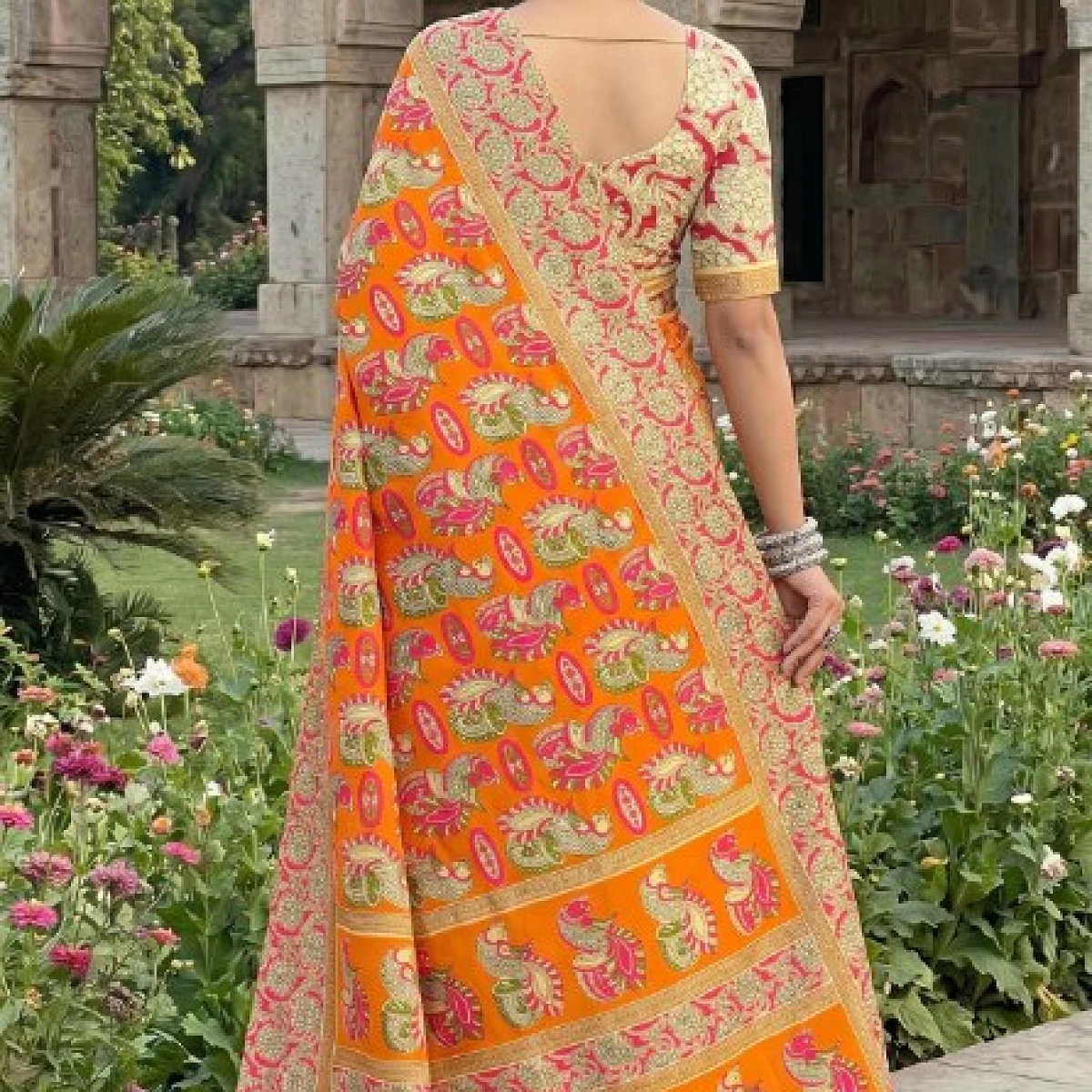Preety Enterprise Beutiful Bagru Printed Sarees Primum Mulmul Cotton 1016