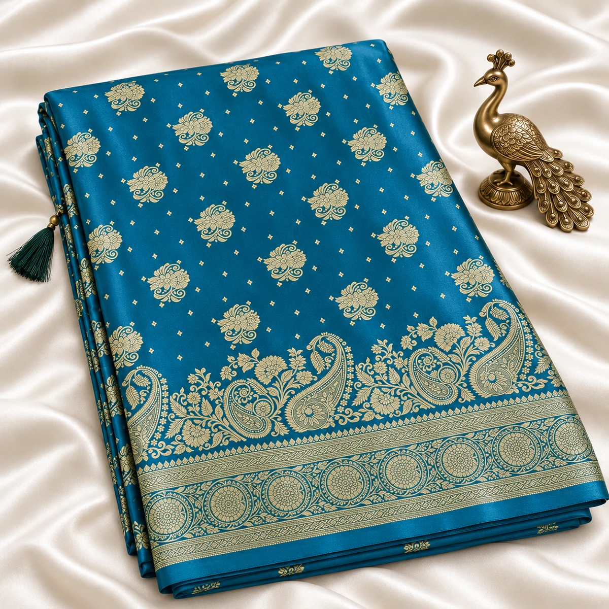 Elegant Satin Banarasi silk Saree