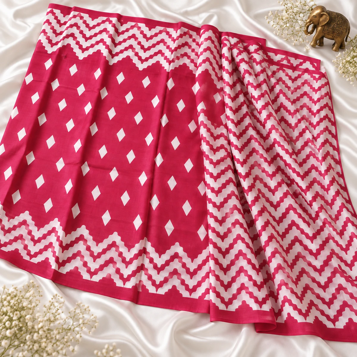 Mulmul Cotton Printed Saree