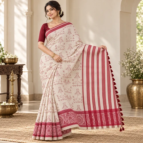 Warli Tribal Handloom Saree