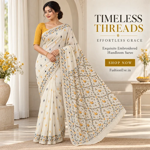 Handloom Kanthastitch Saree