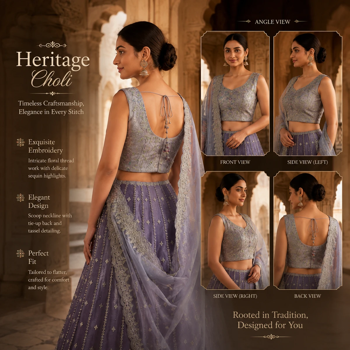 Women’s Designer Lavender Grey Heavy Embroidered Anarkali Lehenga Set with Unstitched Blouse Piece and Beautiful Matching Dupatta for Wedding, Festive, Traditional & Party Wear Occasions