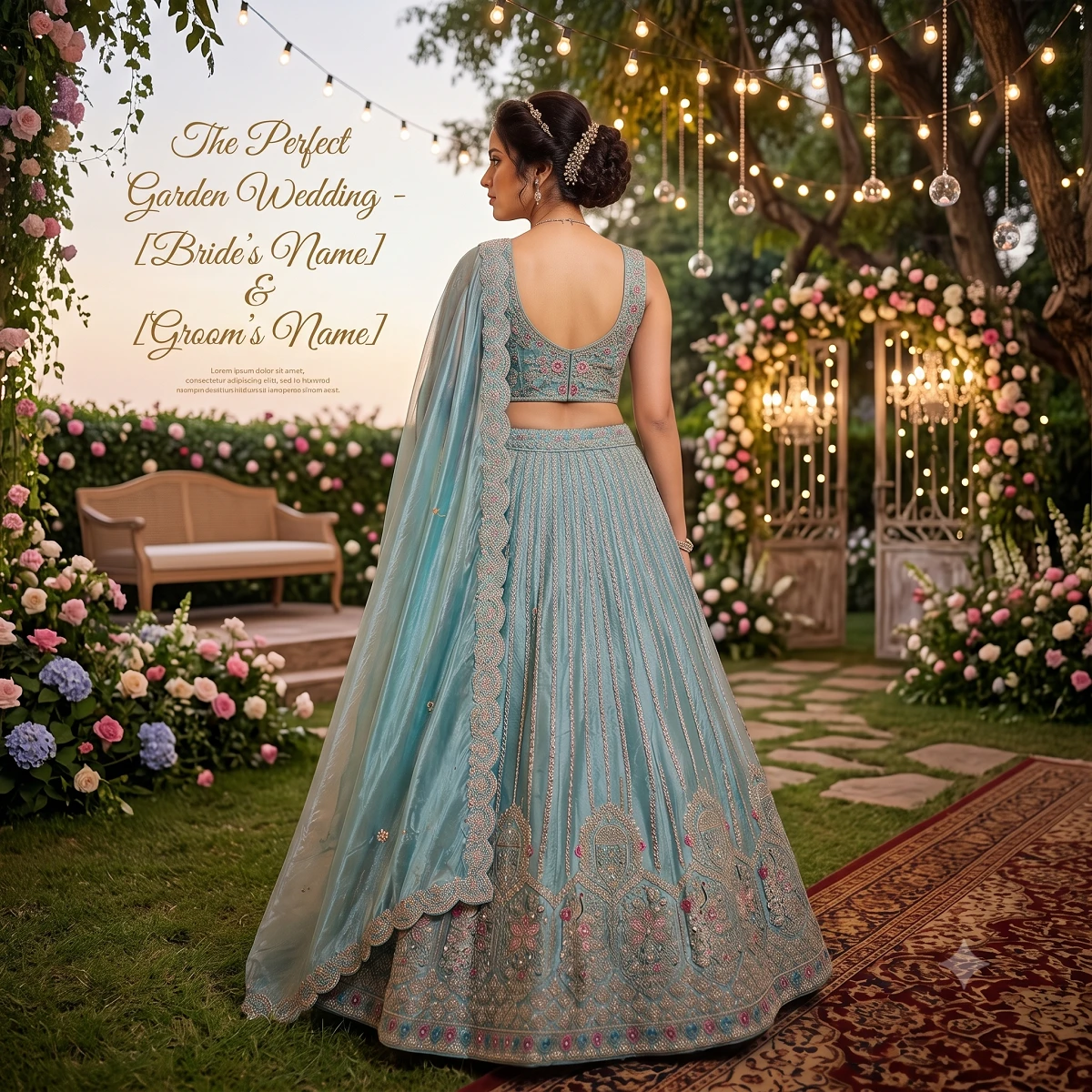 Preety Enterprise : Women’s Turquoise Blue Embroidered Lehenga Choli with Dupatta | Designer Ethnic Wear for Wedding, Party, Festive & Reception Occasions