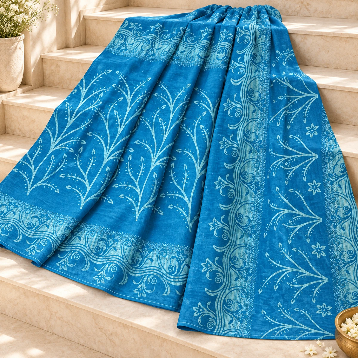 printed cotton Saree