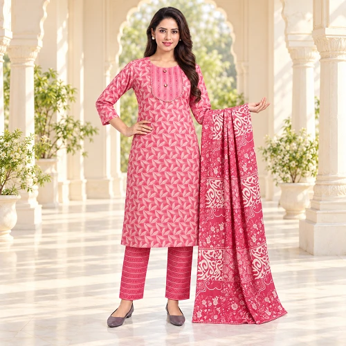 Pink Kutri Pant Set