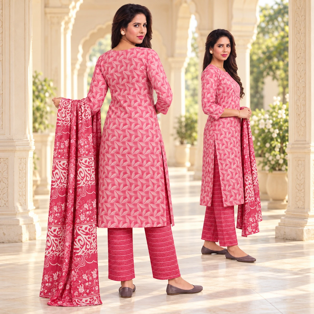 Pink Kutri Pant Set