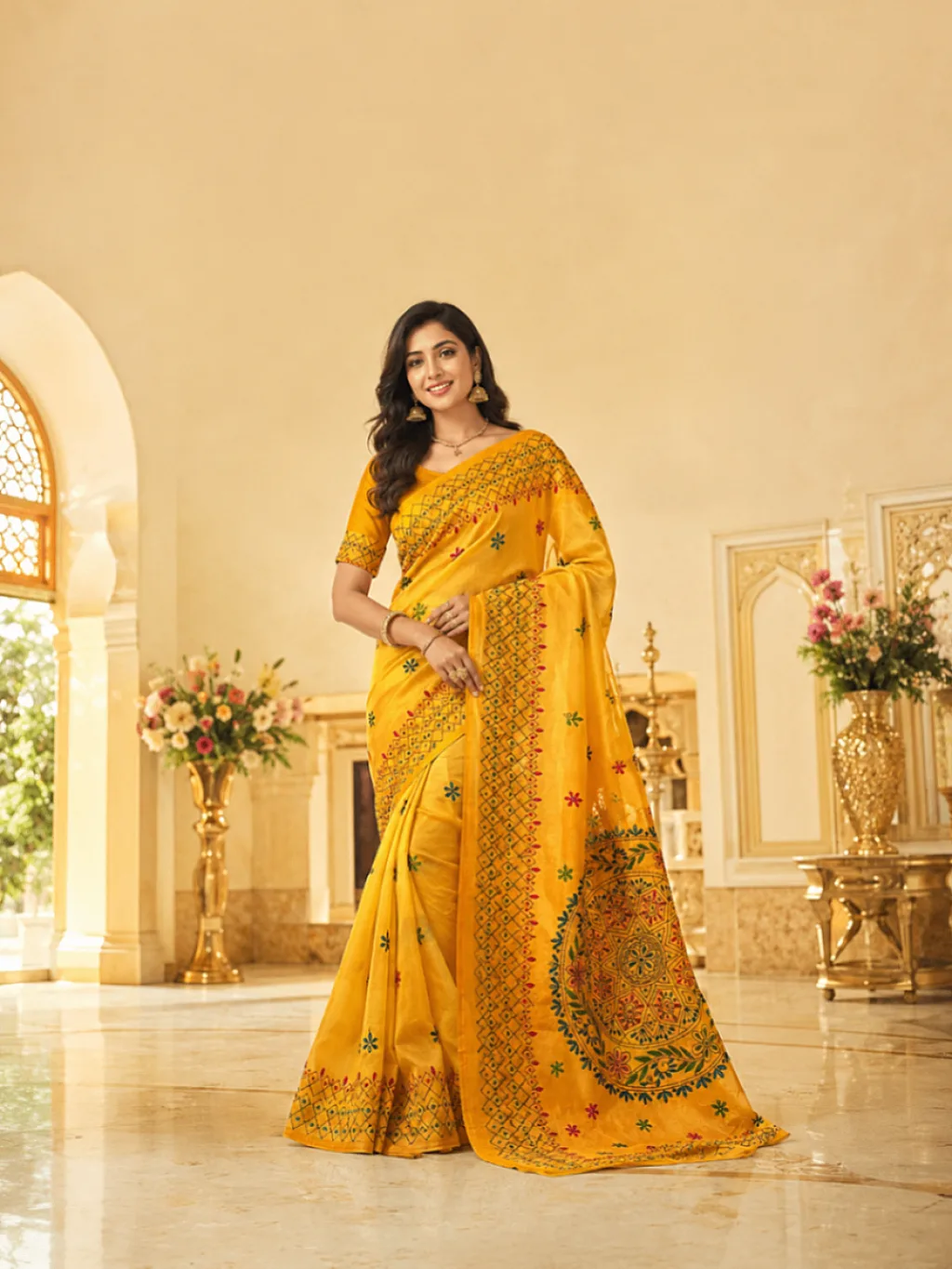 Kantha Stitch Yellow