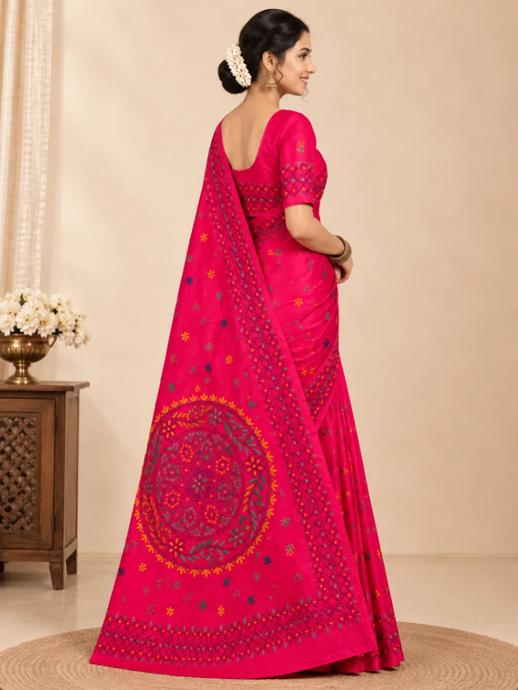 Kantha Stitch Pink