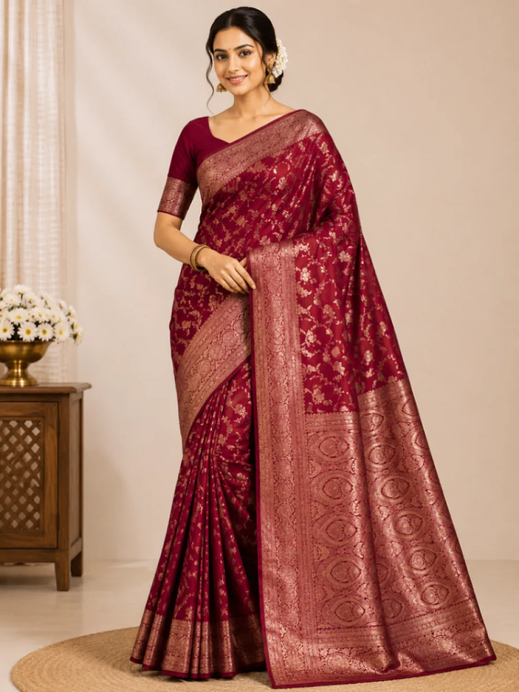 Banarasi Silk Maroon