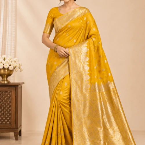 Banarasi Silk yellow
