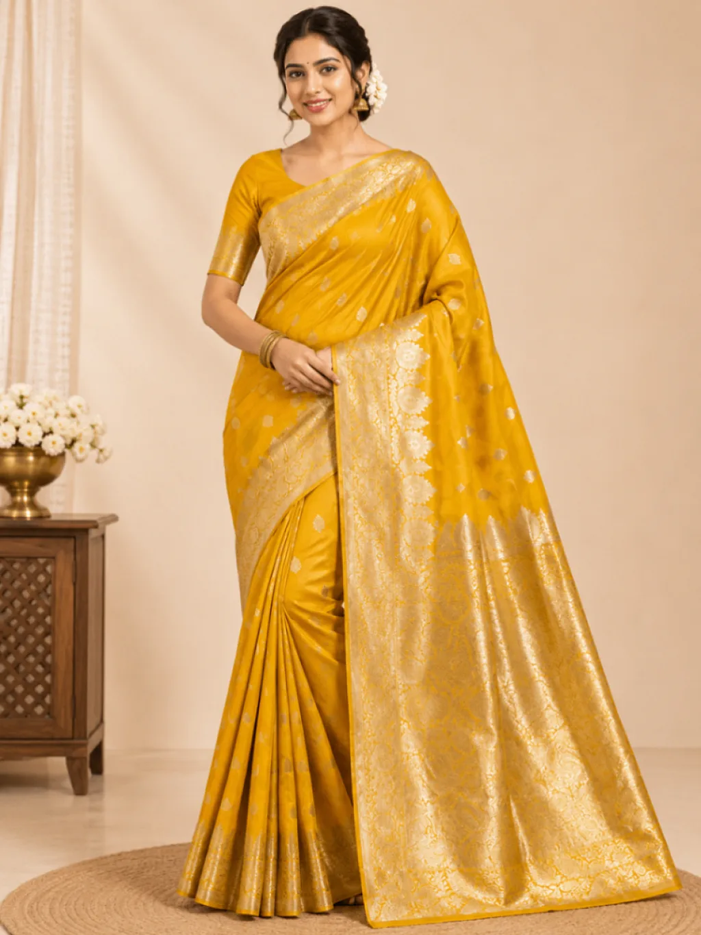 Banarasi Silk yellow
