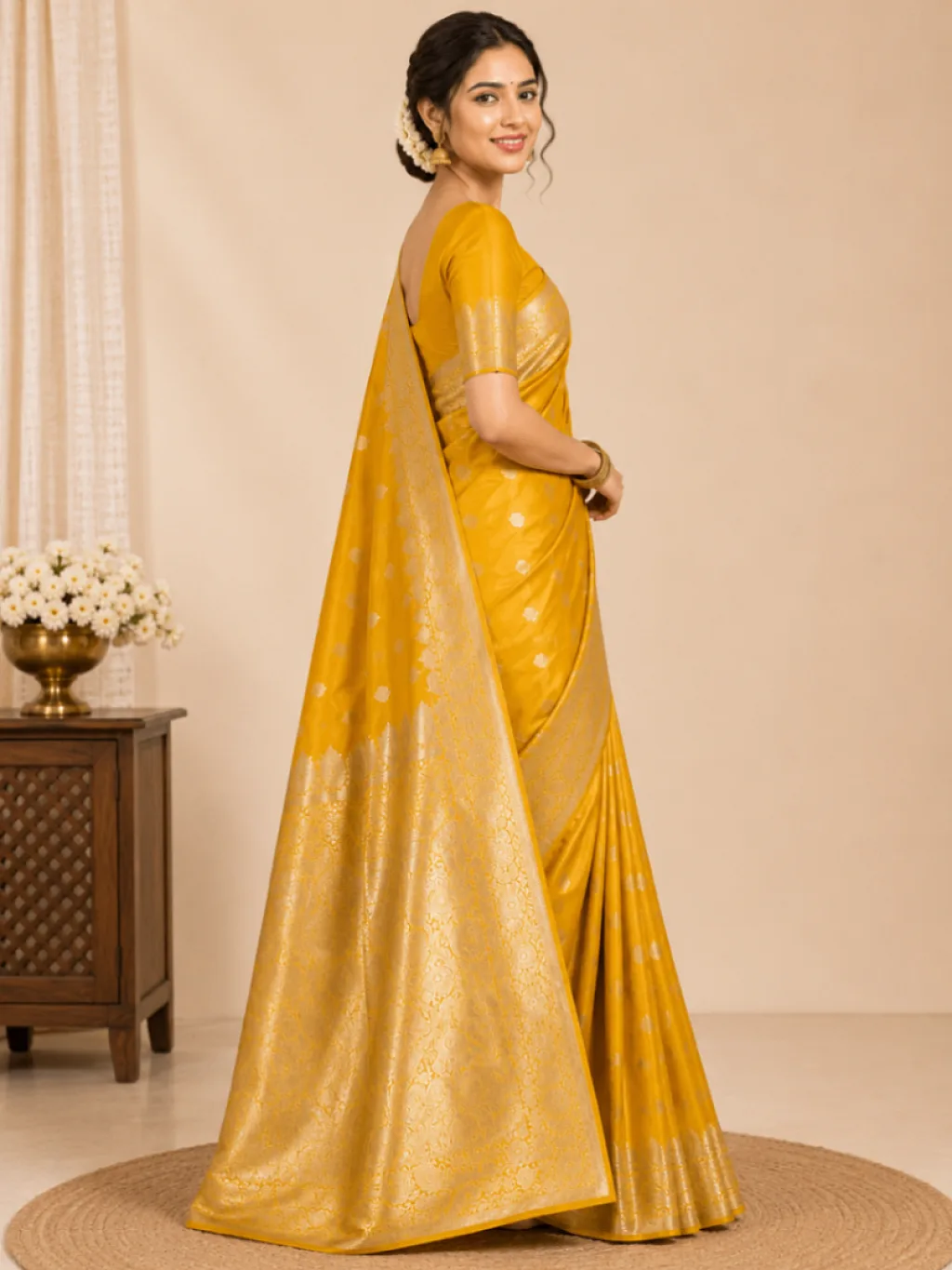 Banarasi Silk yellow