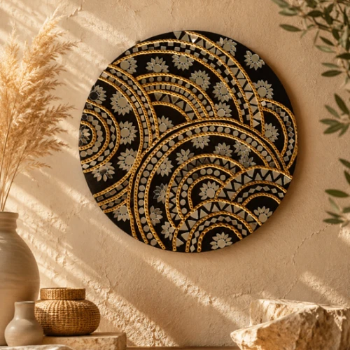 Golden Mosaic Wall Art Still Life
