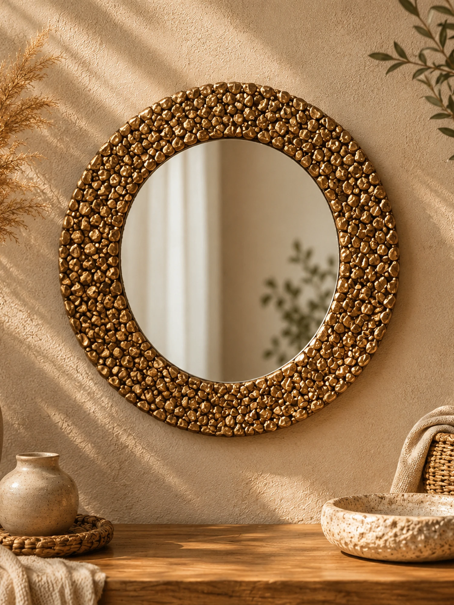 Sunlit Boho Mirror Vignette