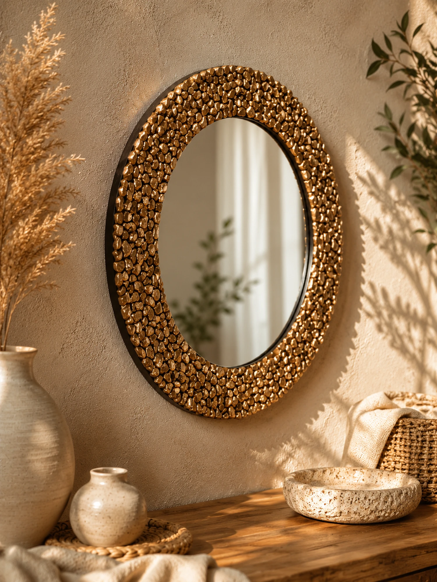 Sunlit Boho Mirror Vignette