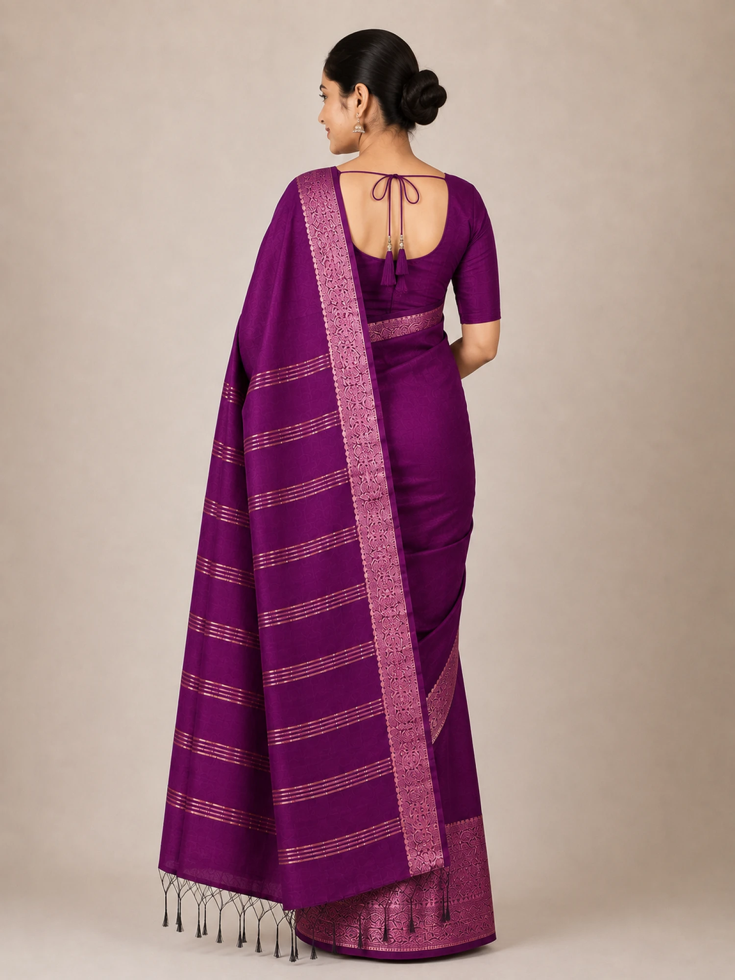 Elegant Purple handloom Linen